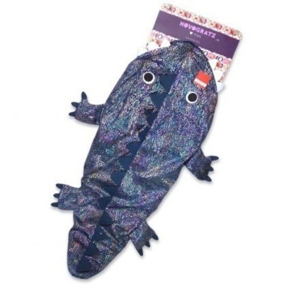 Kids Alligator Snuggle Tail Blanket 22x59 Iridescent Purple Metallic Cozy NWT